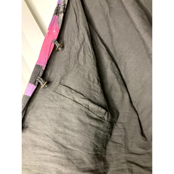 Unique Reversible Jacket Rainbow Print Graphics w/ Buttons - Picture 4 of 5